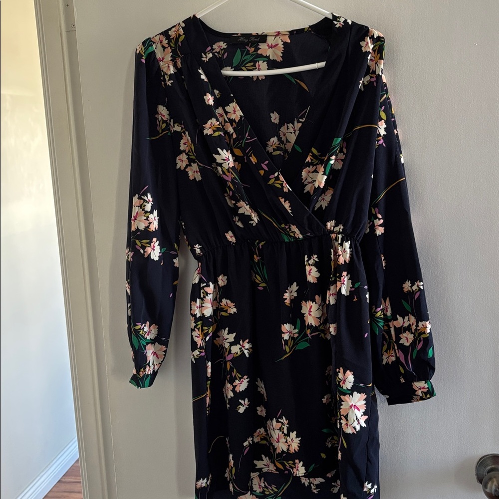 Honey Punch Dark Floral Dress